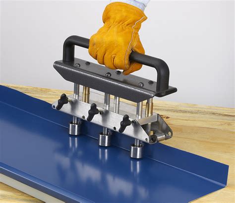 sheet metal roller bender|handheld sheet metal edge roller.